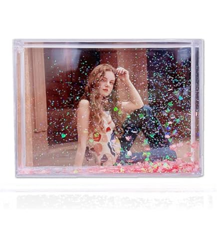 Amazon.co.jp: Kingho グリッターフォトフレーム かわいい液体アクリル